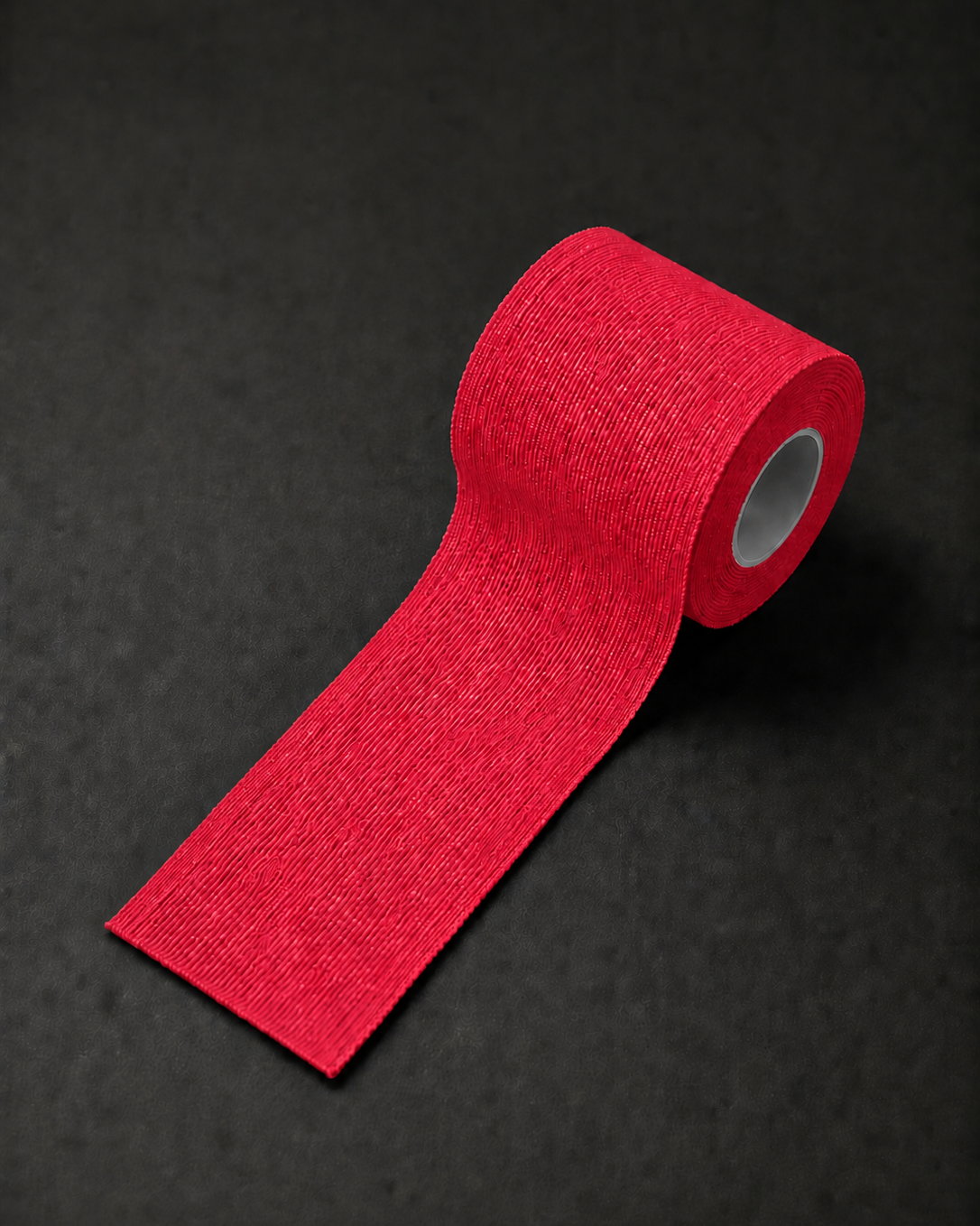 Red wrist tape roll designed for calisthenics handstands strength training and wrist support